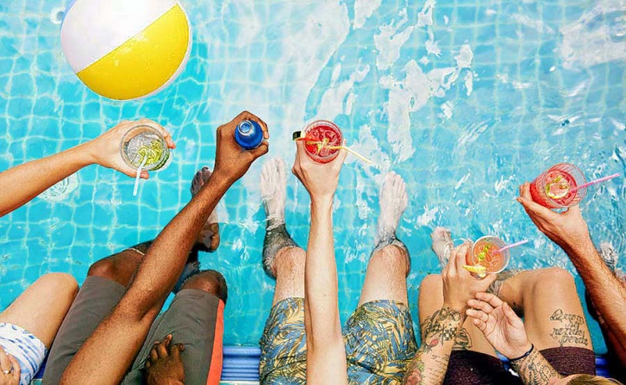 Pool party with DJ